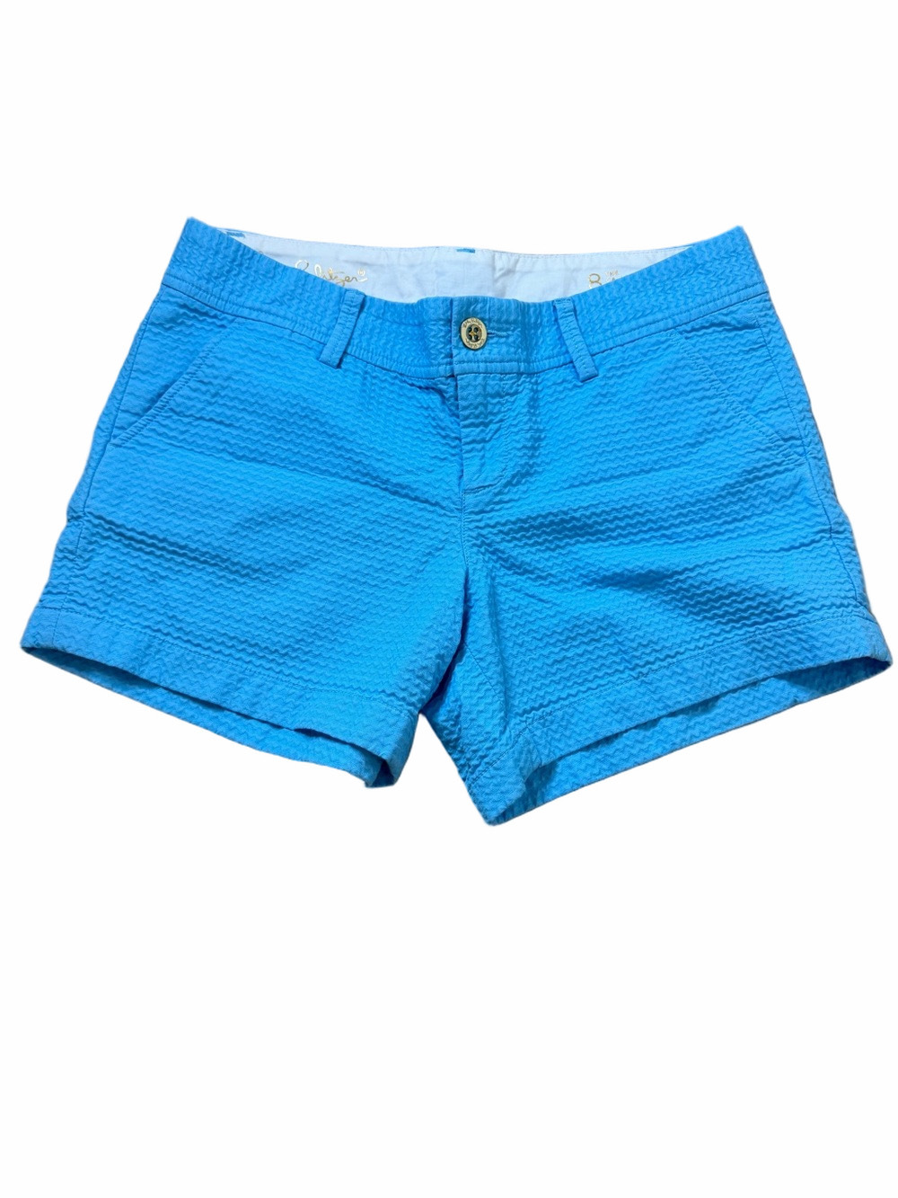Lilly Pulitzer Callahan Blue Shorts Cotton Resort Coastal Preppy Size 8
